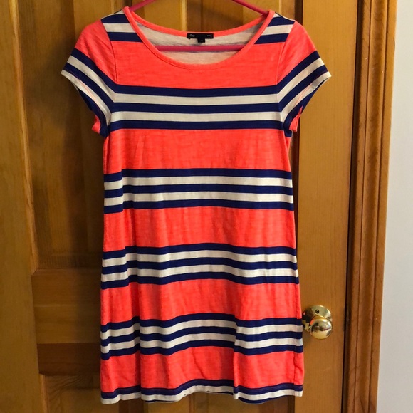 bright orange t shirt dress